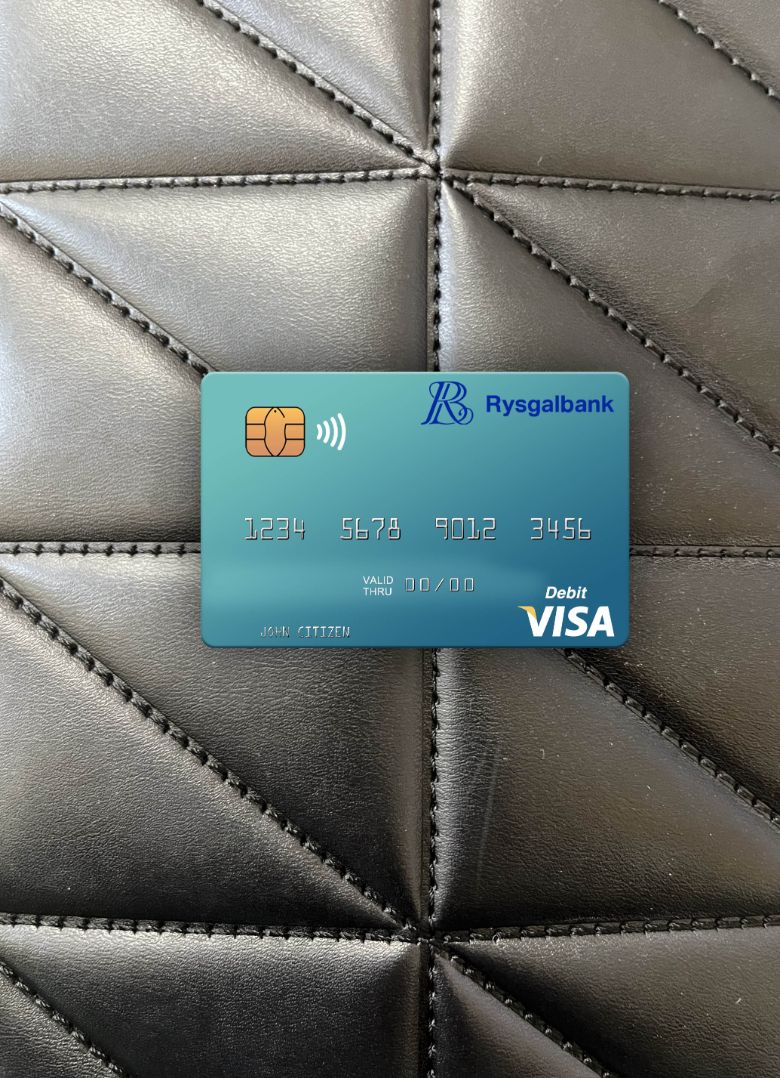 Download Turkmenistan Rysgal JSCB visa debit card photolook front Photoshop template